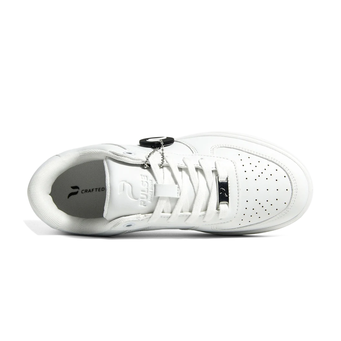 Flow White dance sneaker, top