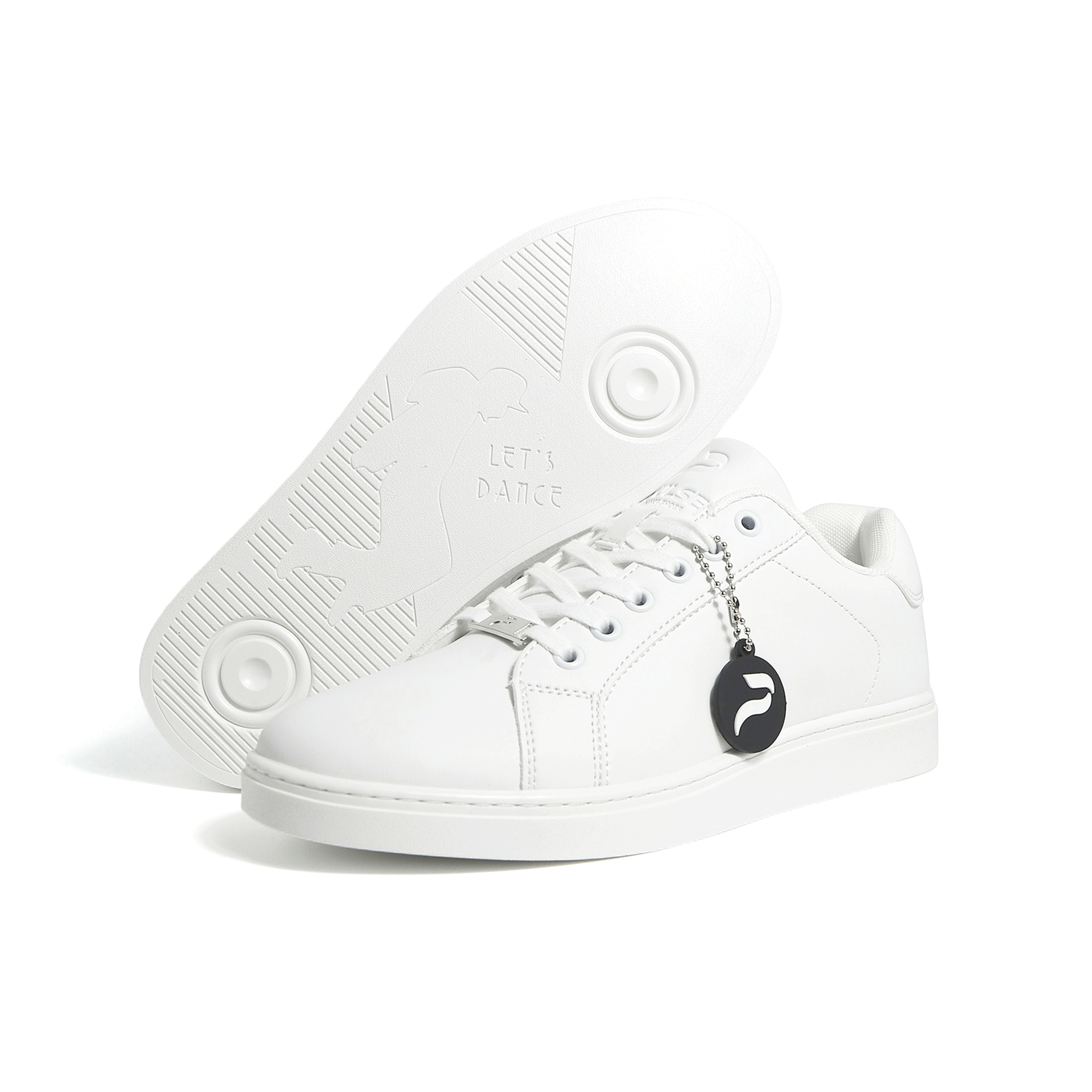 [BIANCO] Unisex Low-Top White Dance Sneakers