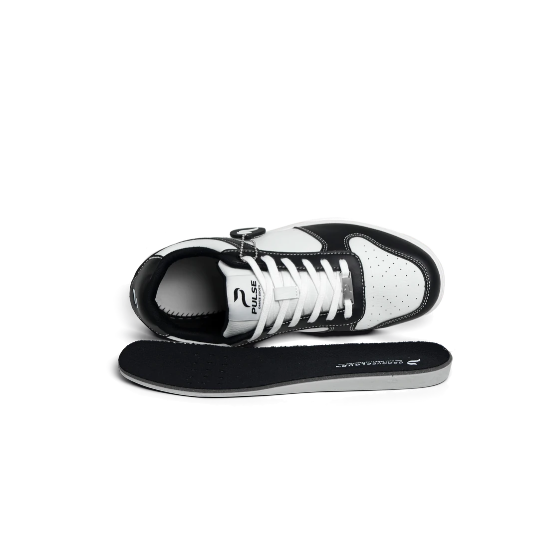Flow 2 Static dance sneaker, insole removed beside the shoe